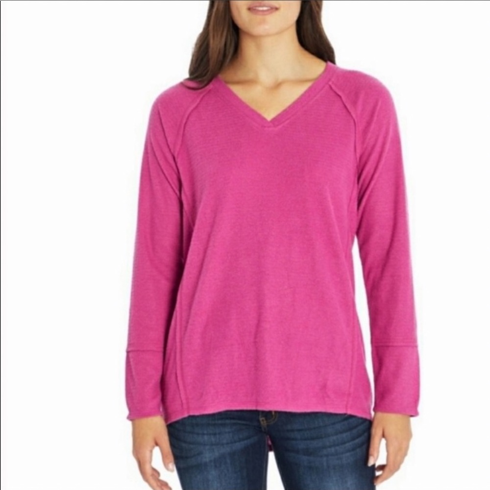 Wildfox Thermal Haley Long Sleeve Top in Elderberry